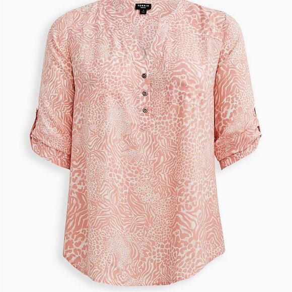 ~e New Torrid animal print blouse with pockets - Picture 8 of 8